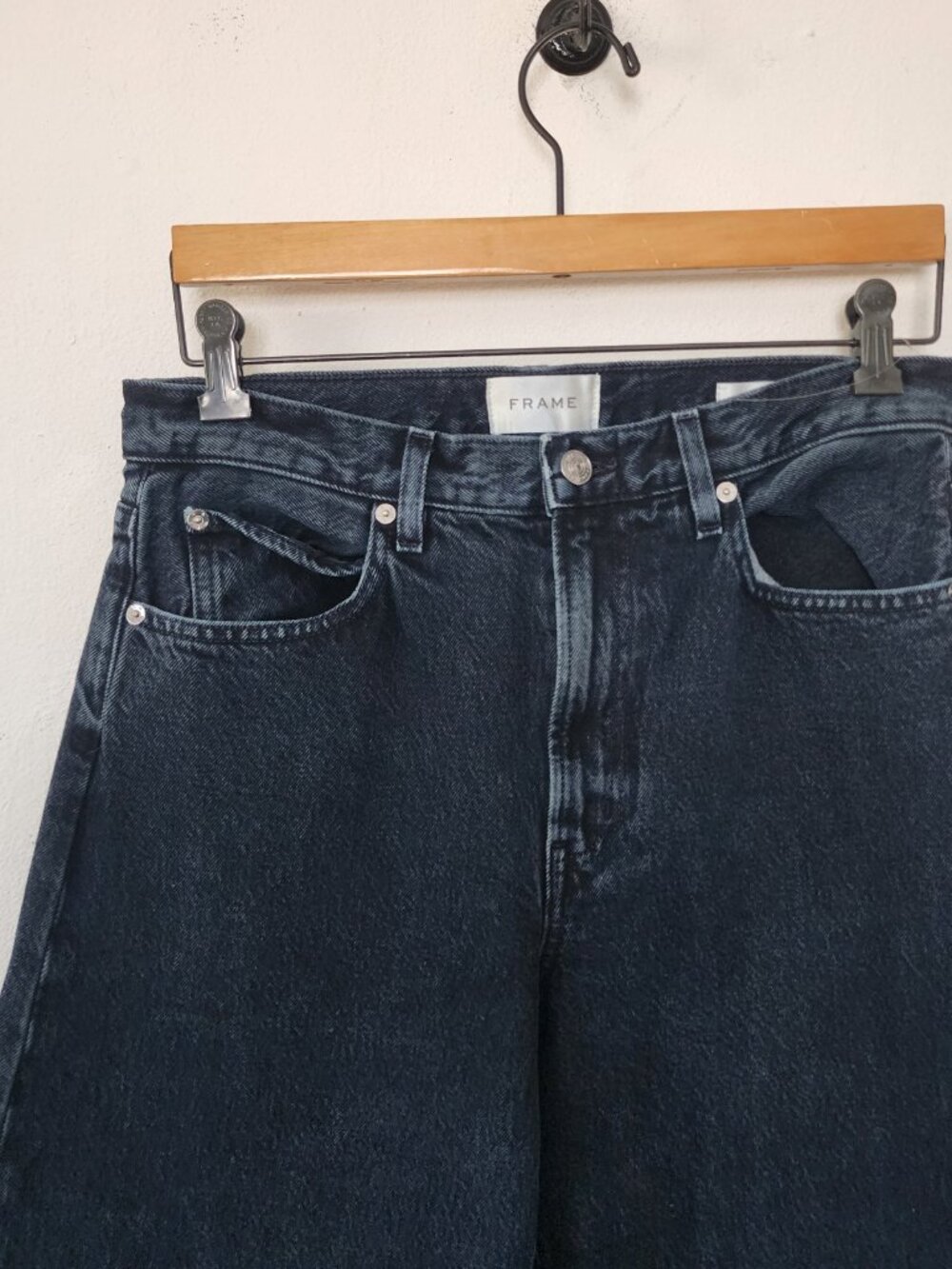 Womens Frame The Bubble Dark Wash Jeans Size 27 - Picture 2 of 9